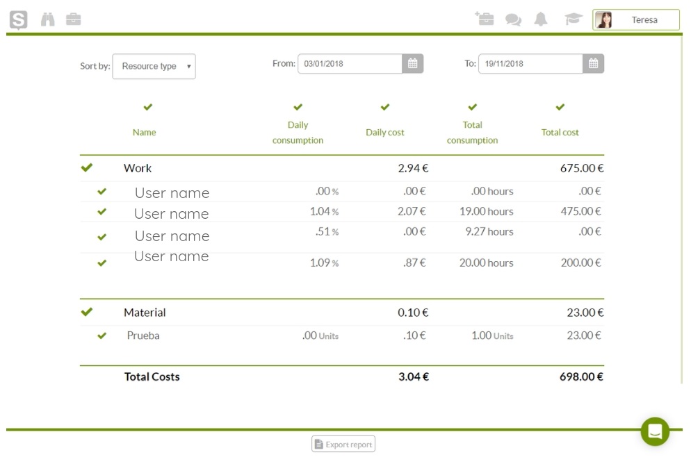 Project Budget Example