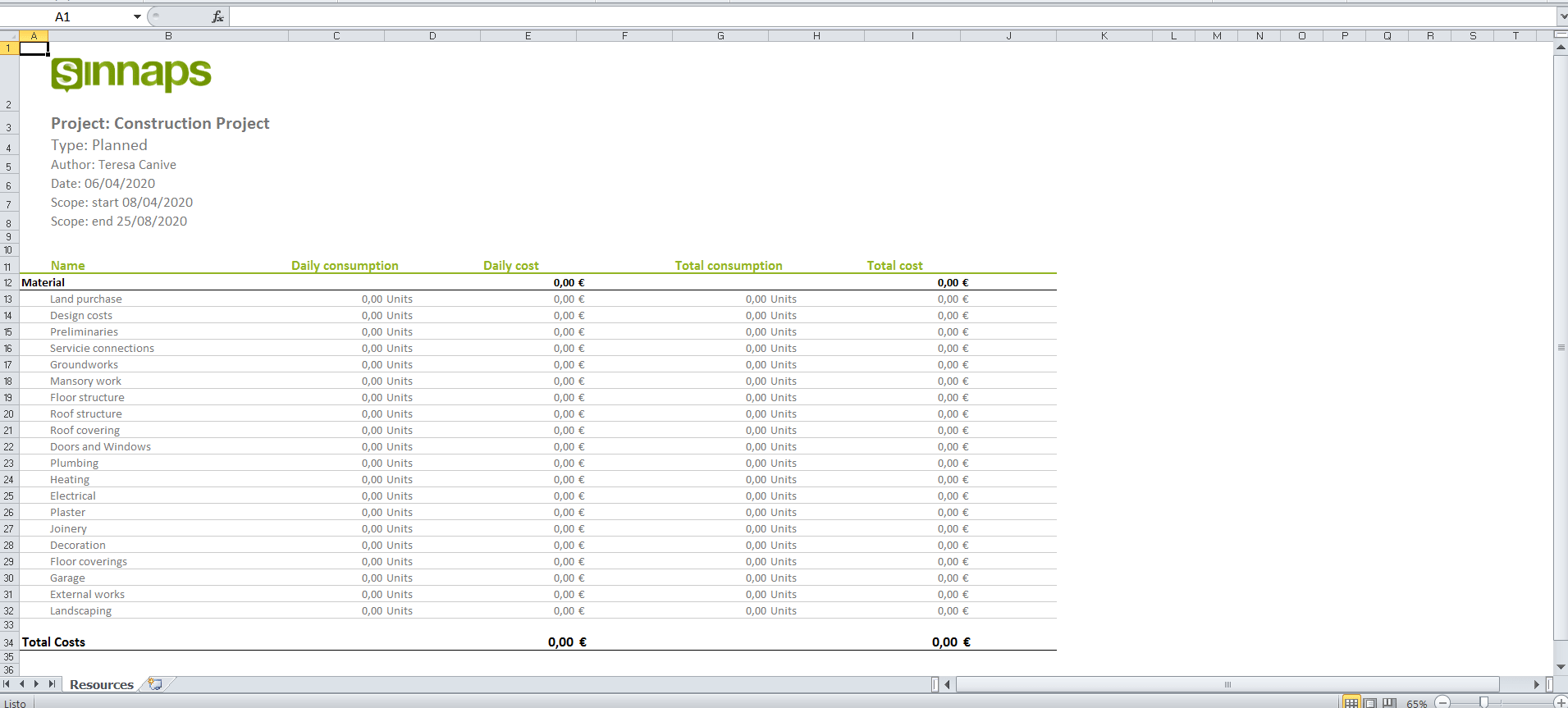 Cost Model Template Excel from www.sinnaps.com